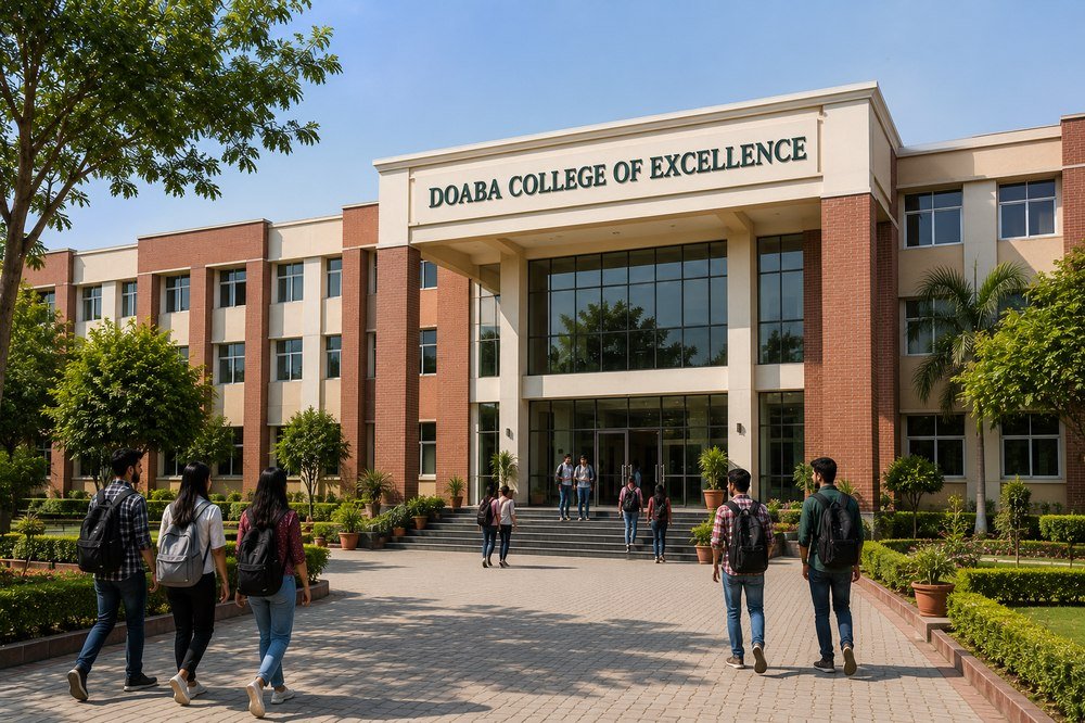 Students walking into the DCE Patiala campus