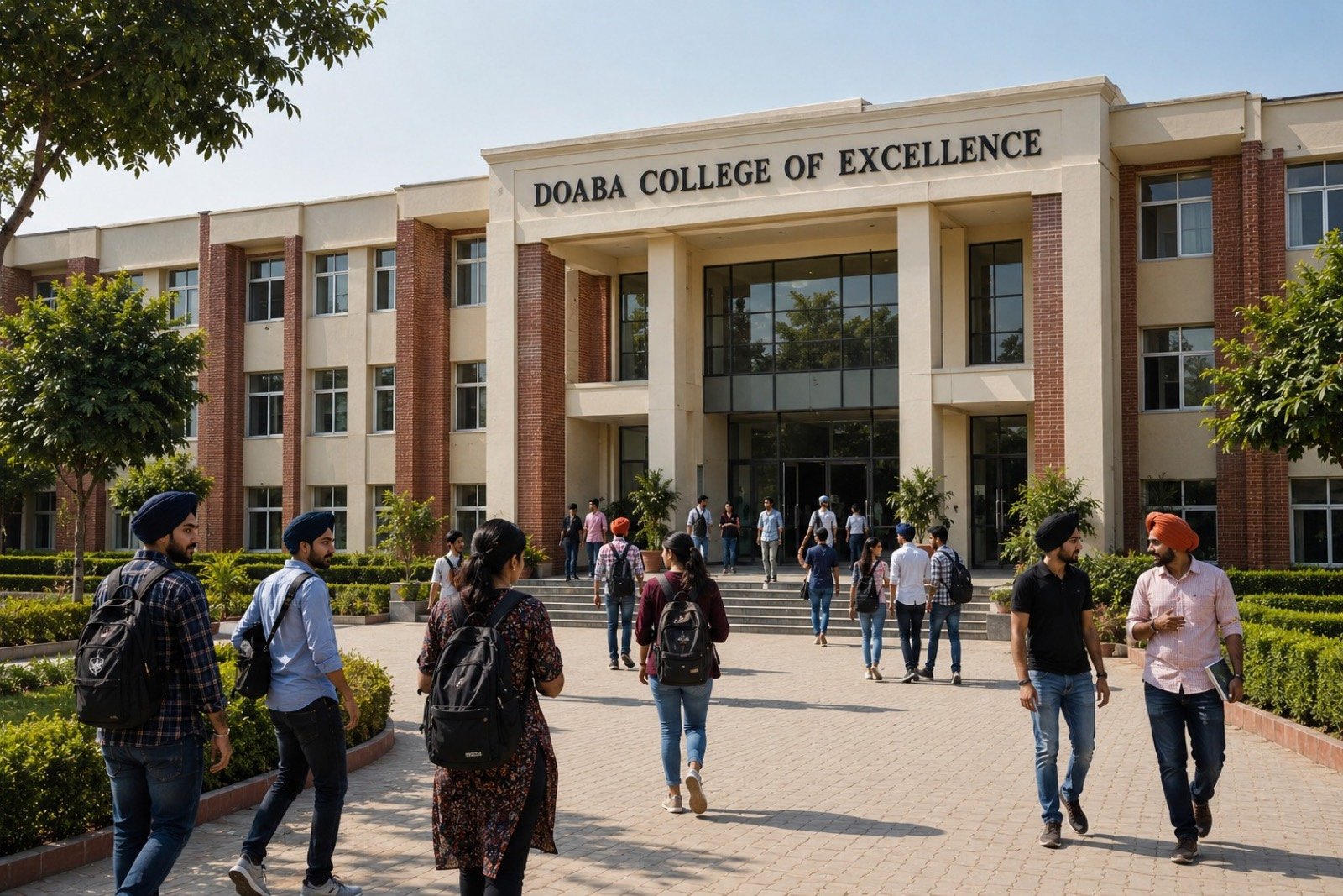 Students on the DCE Patiala campus